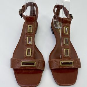 Cole Haan Size 8B Brown Studded Leather Sandals
